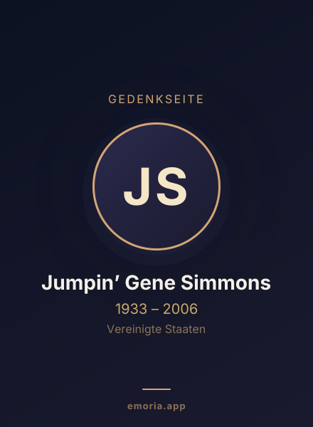 Gedenkportrait von Jumpin’ Gene Simmons