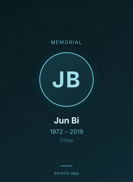 Memorial portrait of Jun Bi