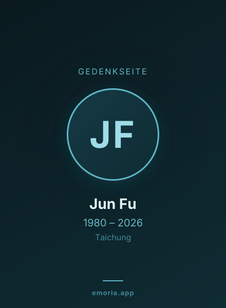 Gedenkportrait von Jun Fu