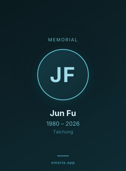 Memorial portrait of Jun Fu