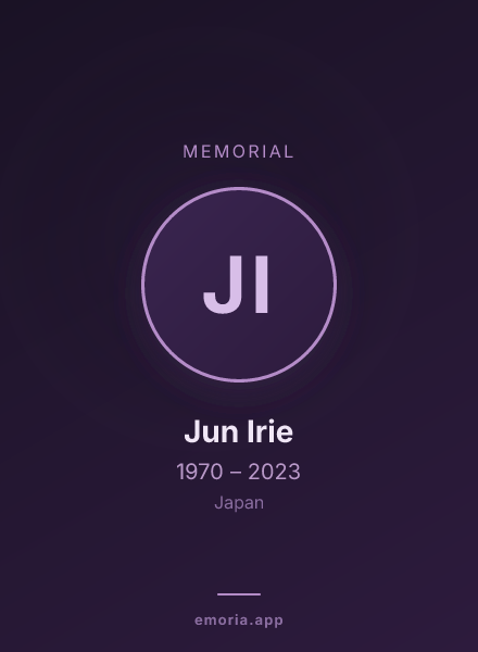 Memorial portrait of Jun Irie