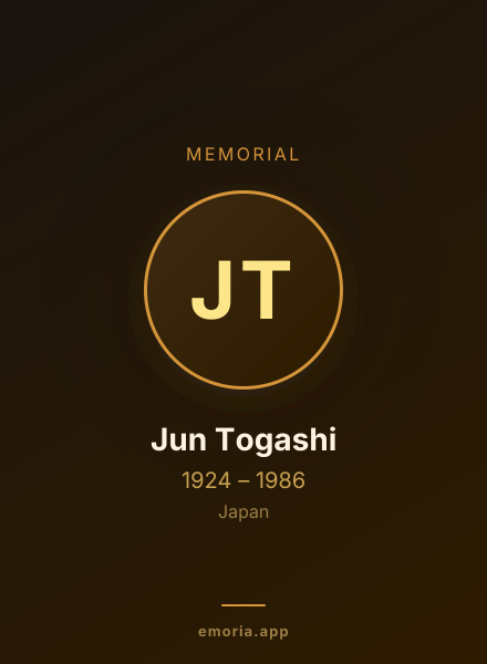 Memorial portrait of Jun Togashi