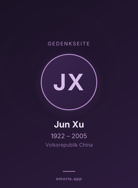 Gedenkportrait von Jun Xu