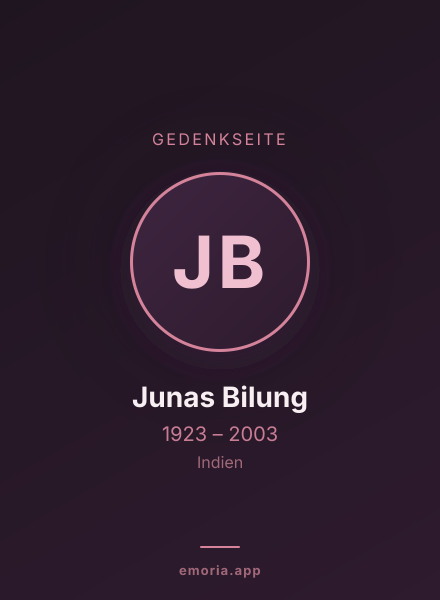 Gedenkportrait von Junas Bilung