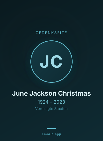 Gedenkportrait von June Jackson Christmas