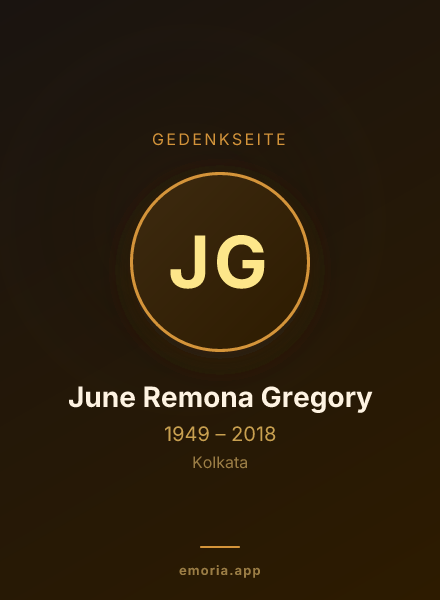 Gedenkportrait von June Remona Gregory