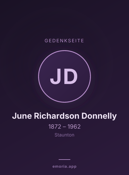 Gedenkportrait von June Richardson Donnelly