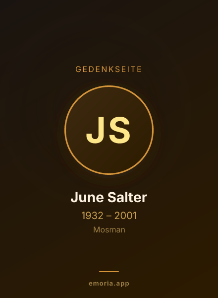 Gedenkportrait von June Salter