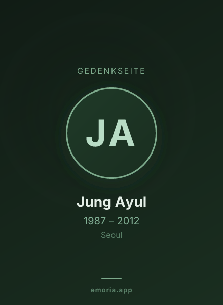 Gedenkportrait von Jung Ayul