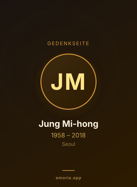 Gedenkportrait von Jung Mi-hong
