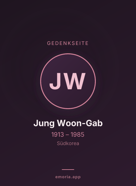 Gedenkportrait von Jung Woon-Gab