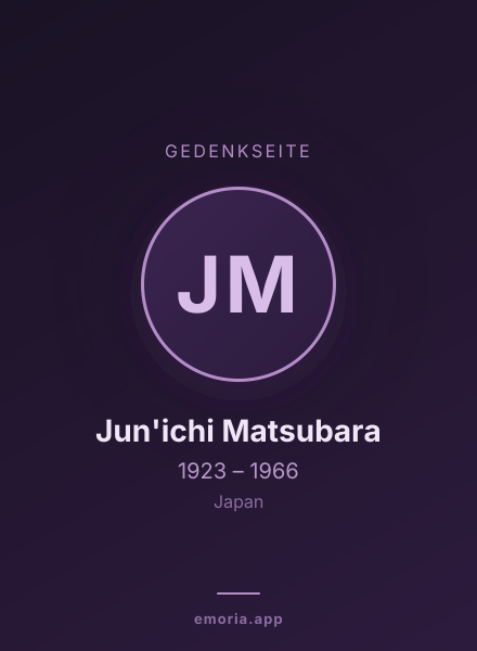 Gedenkportrait von Jun'ichi Matsubara