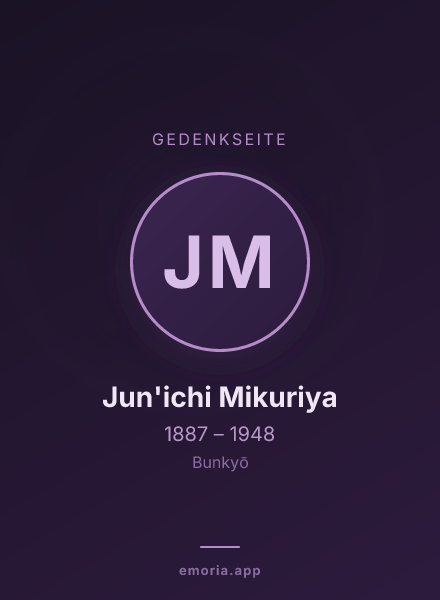 Gedenkportrait von Jun'ichi Mikuriya