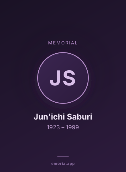 Memorial portrait of Jun'ichi Saburi