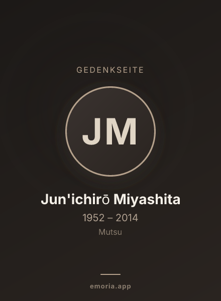 Gedenkportrait von Jun'ichirō Miyashita
