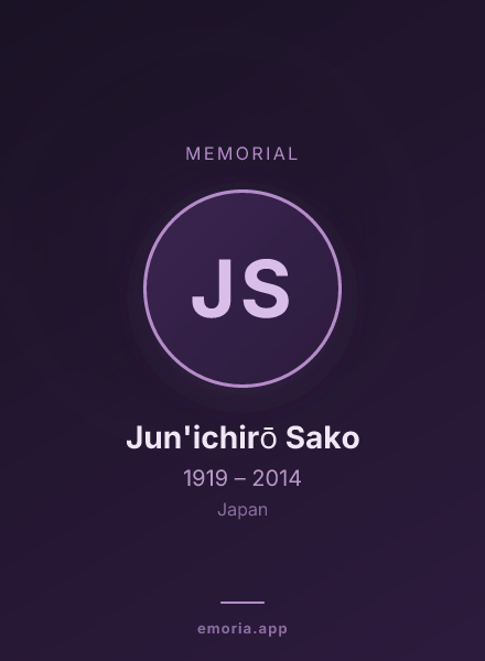 Memorial portrait of Jun'ichirō Sako