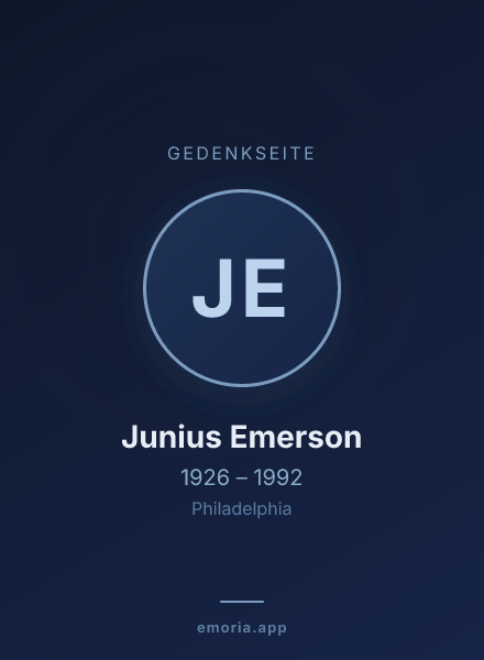 Gedenkportrait von Junius Emerson