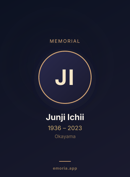 Memorial portrait of Junji Ichii