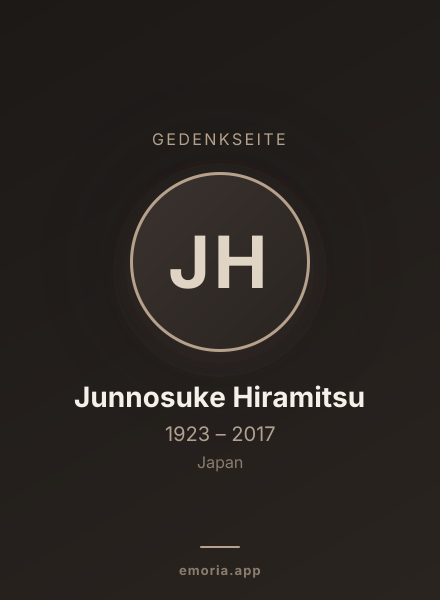 Gedenkportrait von Junnosuke Hiramitsu