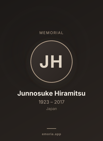 Memorial portrait of Junnosuke Hiramitsu
