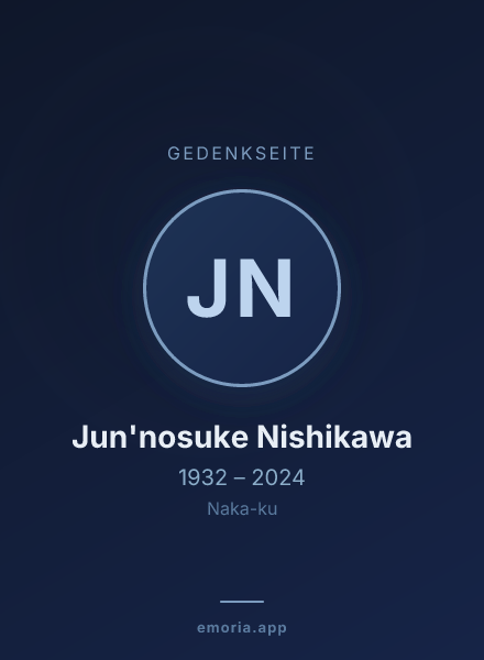 Gedenkportrait von Jun'nosuke Nishikawa