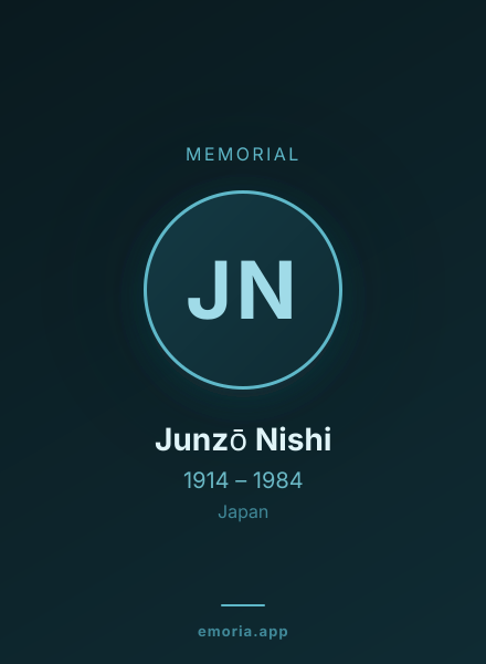 Memorial portrait of Junzō Nishi