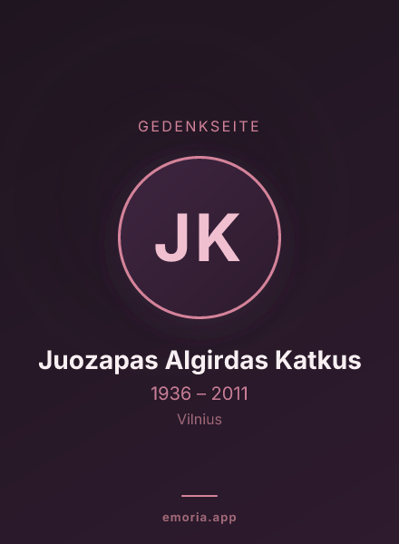 Gedenkportrait von Juozapas Algirdas Katkus