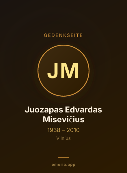 Gedenkportrait von Juozapas Edvardas Misevičius