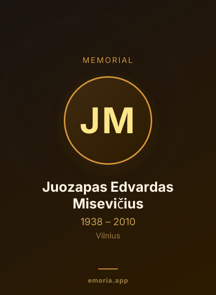 Memorial portrait of Juozapas Edvardas Misevičius