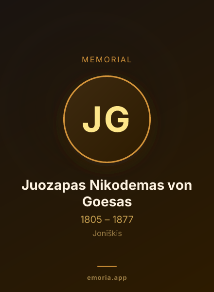 Memorial portrait of Juozapas Nikodemas von Goesas