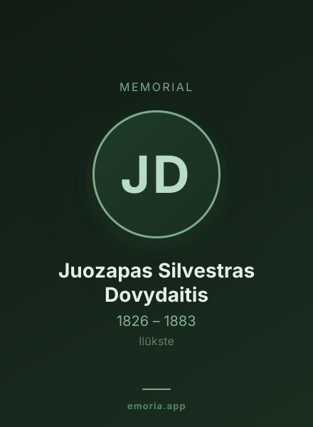 Memorial portrait of Juozapas Silvestras Dovydaitis