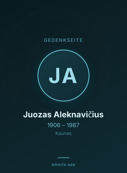 Gedenkportrait von Juozas Aleknavičius