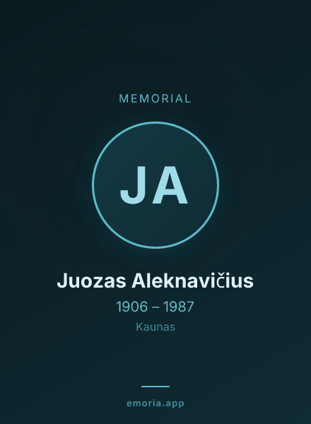 Memorial portrait of Juozas Aleknavičius