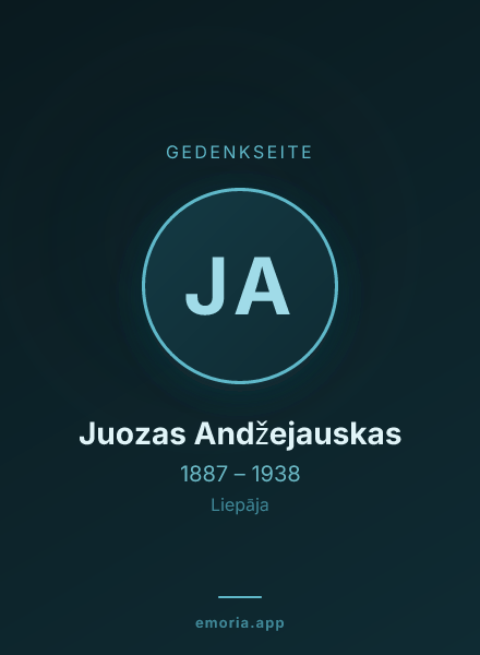 Gedenkportrait von Juozas Andžejauskas