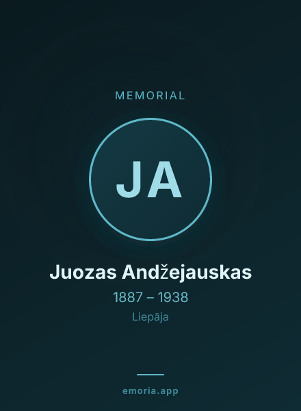 Memorial portrait of Juozas Andžejauskas