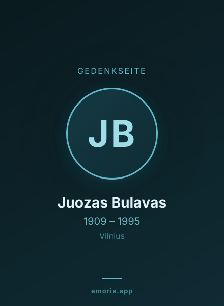 Gedenkportrait von Juozas Bulavas