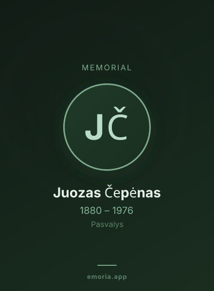 Memorial portrait of Juozas Čepėnas
