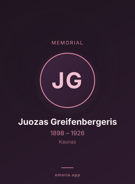 Memorial portrait of Juozas Greifenbergeris