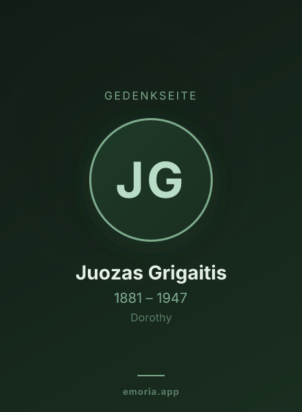 Gedenkportrait von Juozas Grigaitis