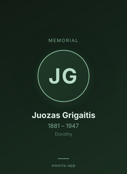 Memorial portrait of Juozas Grigaitis
