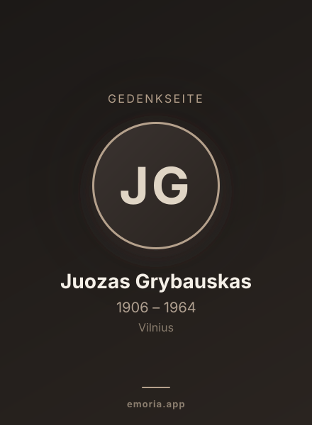Gedenkportrait von Juozas Grybauskas