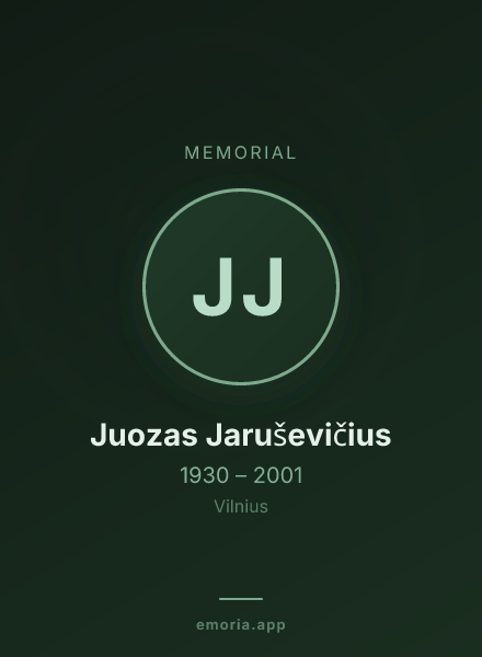 Memorial portrait of Juozas Jaruševičius