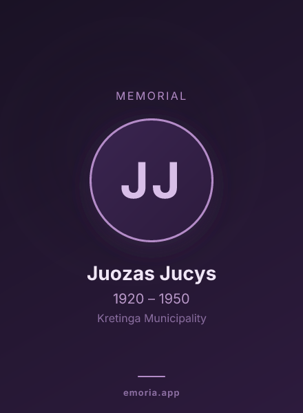 Memorial portrait of Juozas Jucys