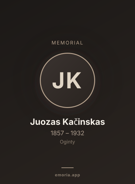Memorial portrait of Juozas Kačinskas