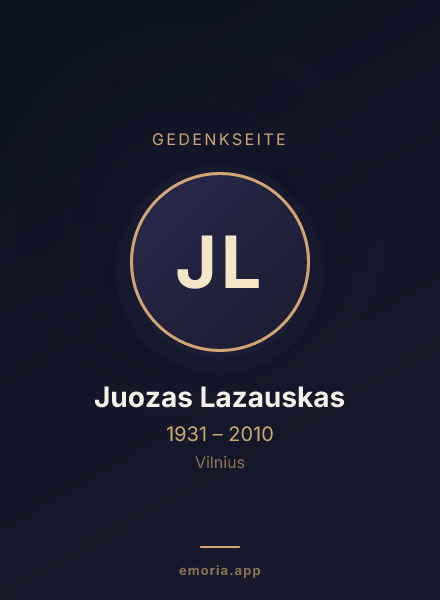 Gedenkportrait von Juozas Lazauskas