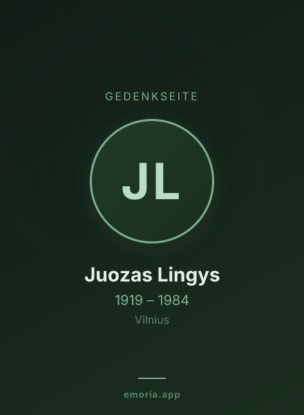 Gedenkportrait von Juozas Lingys