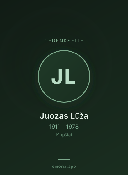 Gedenkportrait von Juozas Lūža