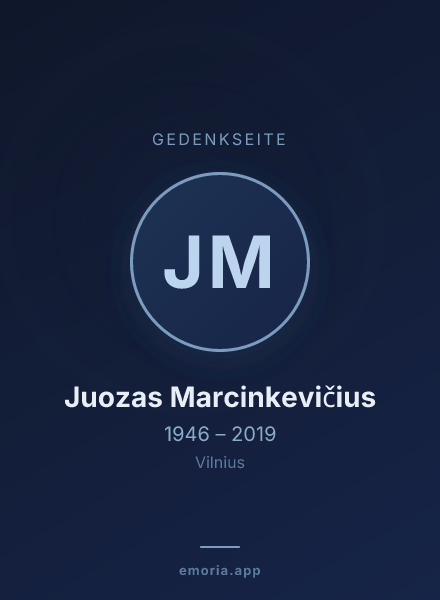 Gedenkportrait von Juozas Marcinkevičius