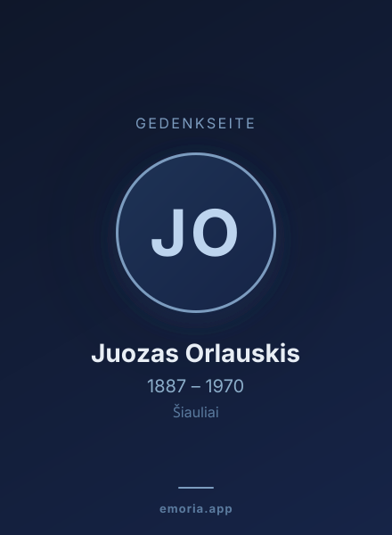 Gedenkportrait von Juozas Orlauskis