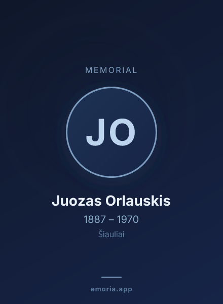 Memorial portrait of Juozas Orlauskis